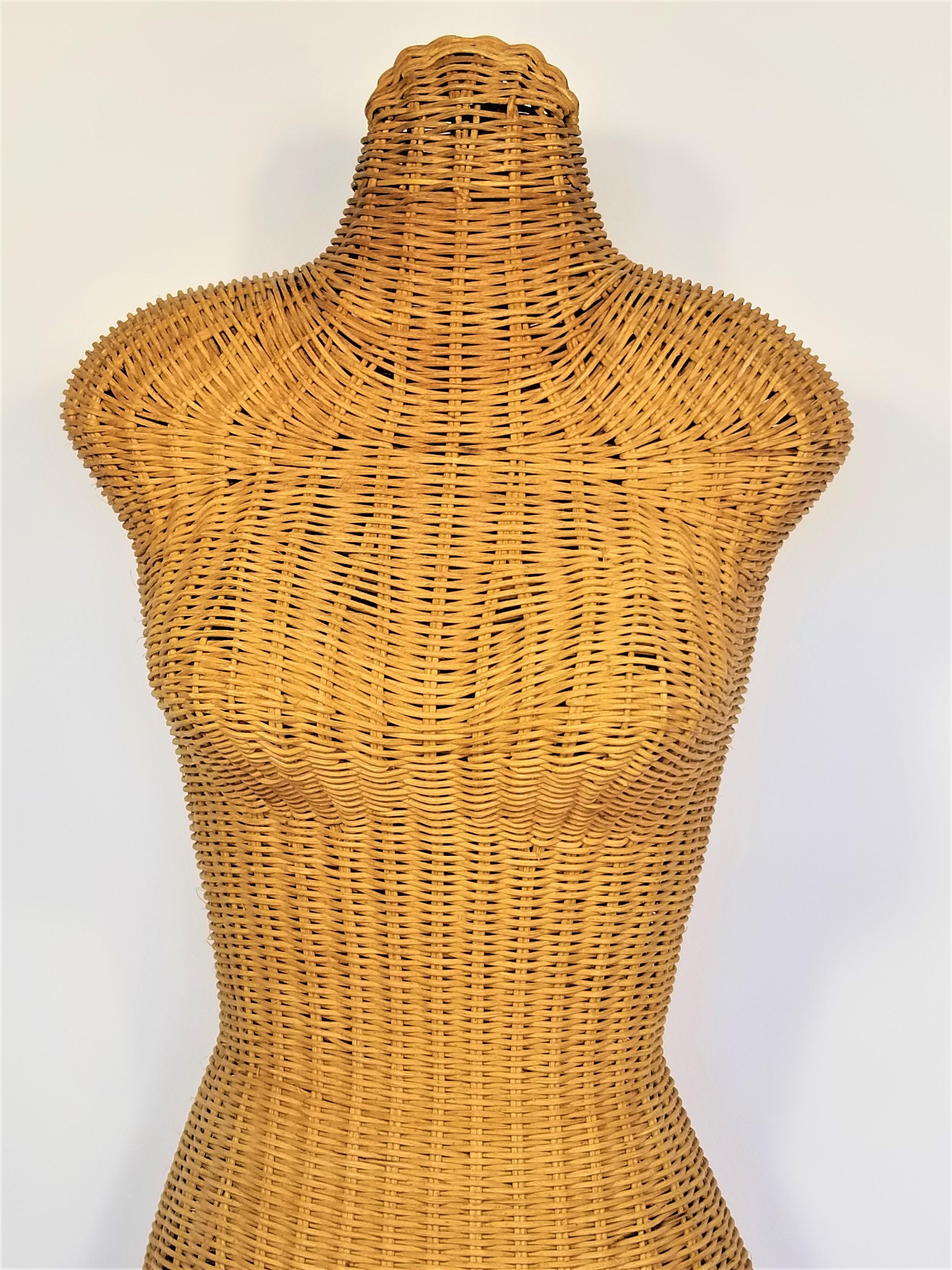 vintage wicker mannequin