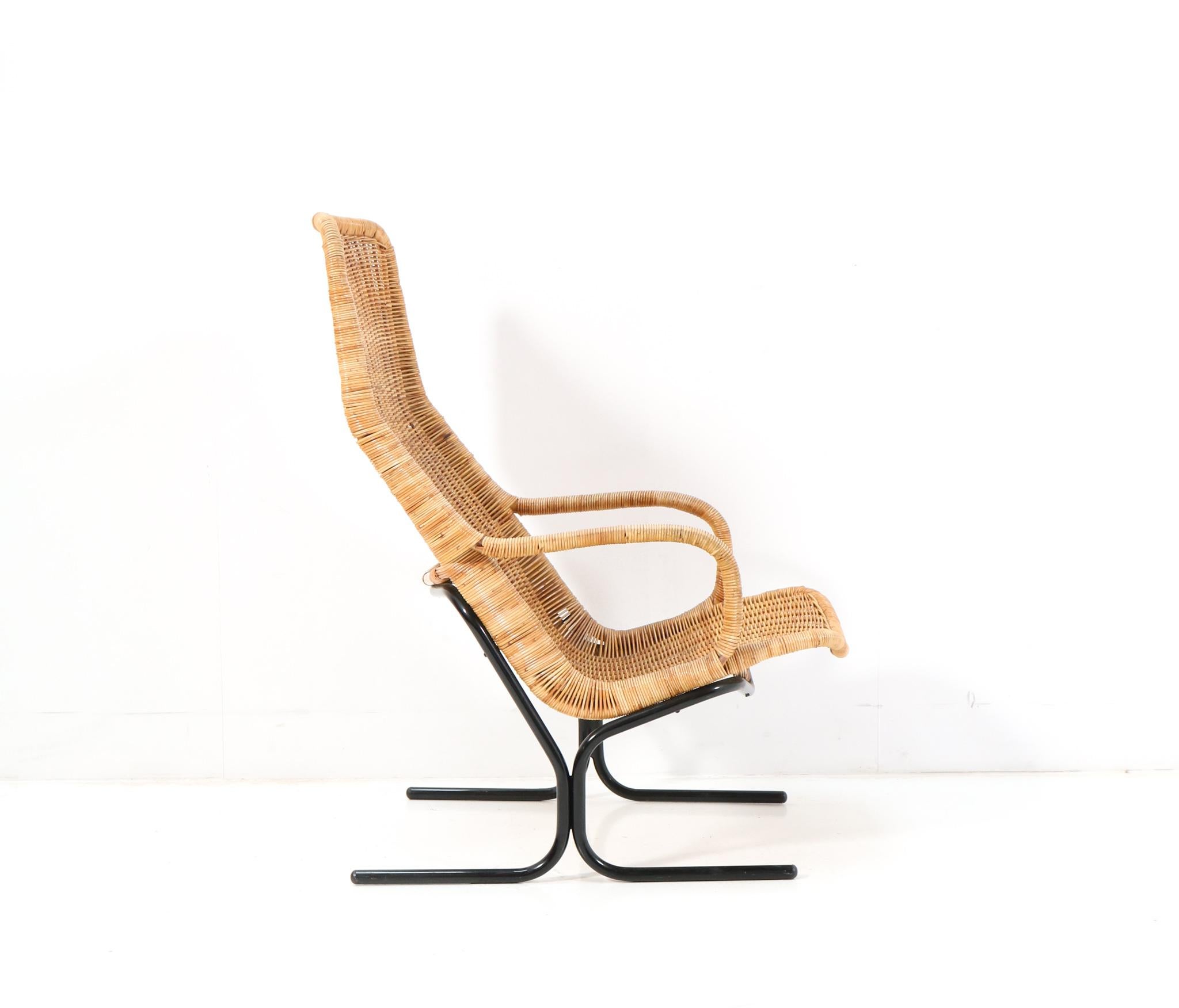 Wicker Mid-Century Modern 514 Lounge Chair by Dirk van Sliedrecht, 1961 In Good Condition For Sale In Amsterdam, NL