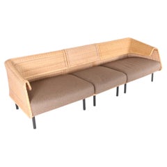 Modulares Sofa aus Korbgeflecht