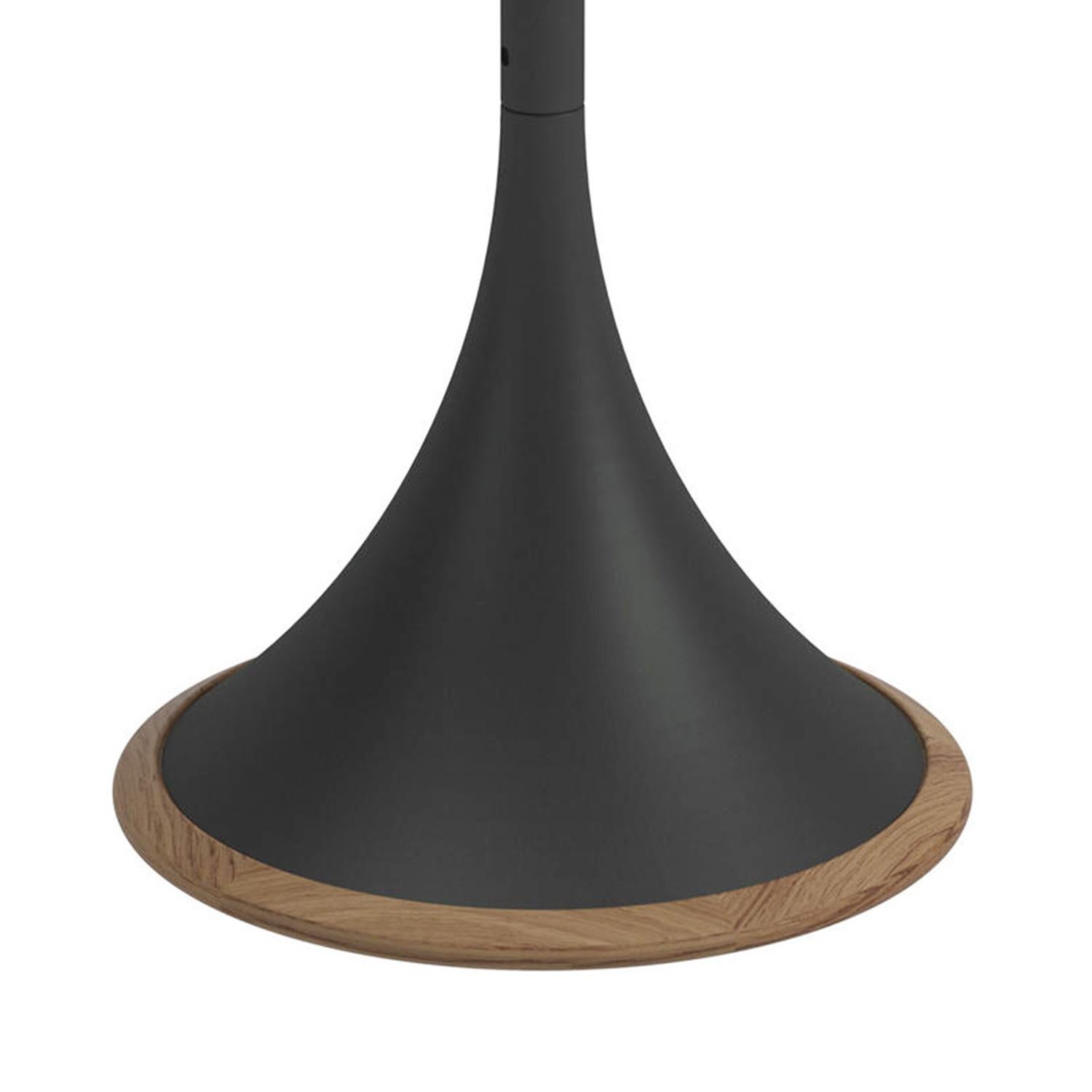 German Wicker Outdoor Black Table Lamp For Sale