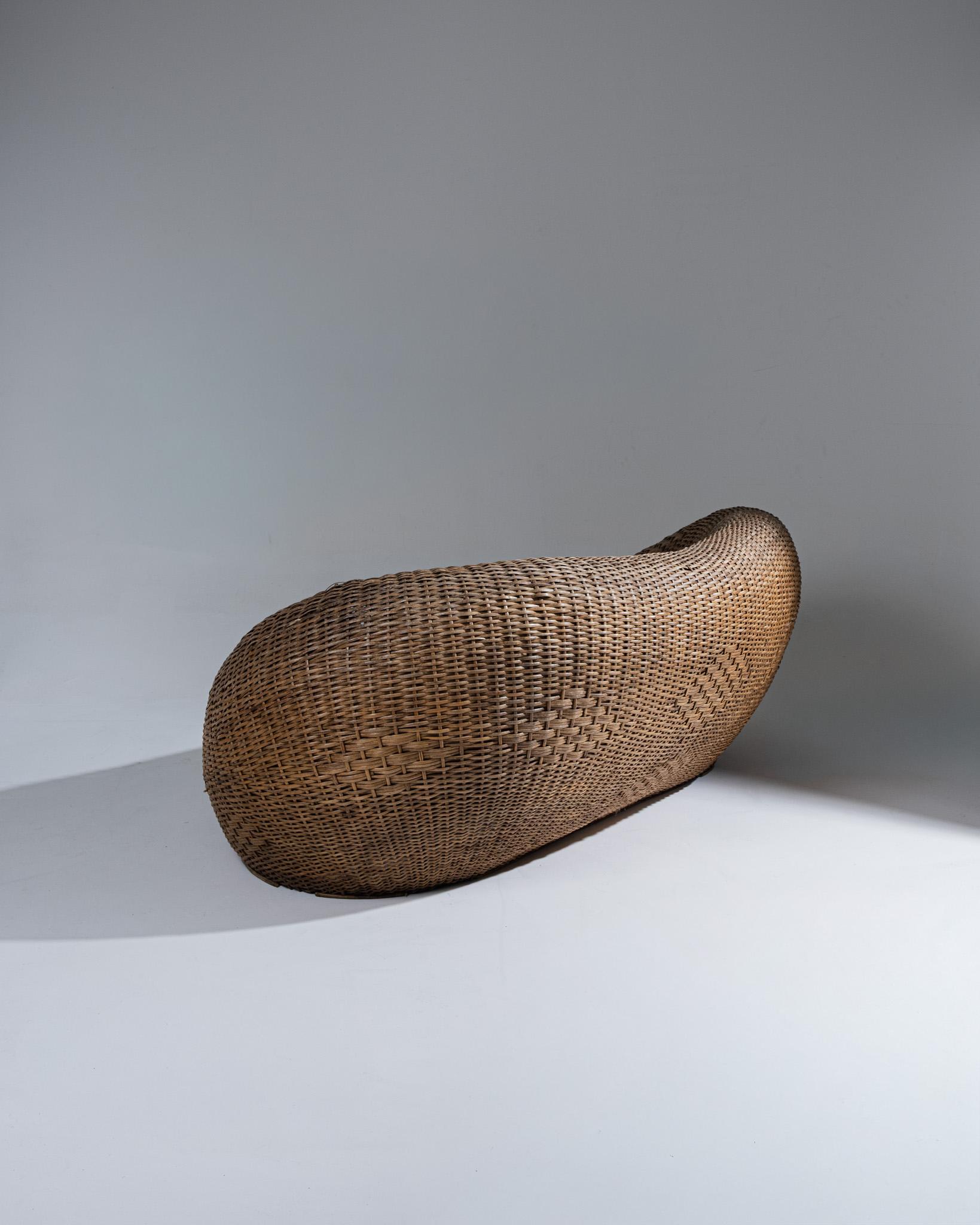 Wicker Outdoor Sofa, 1960s For Sale 1
