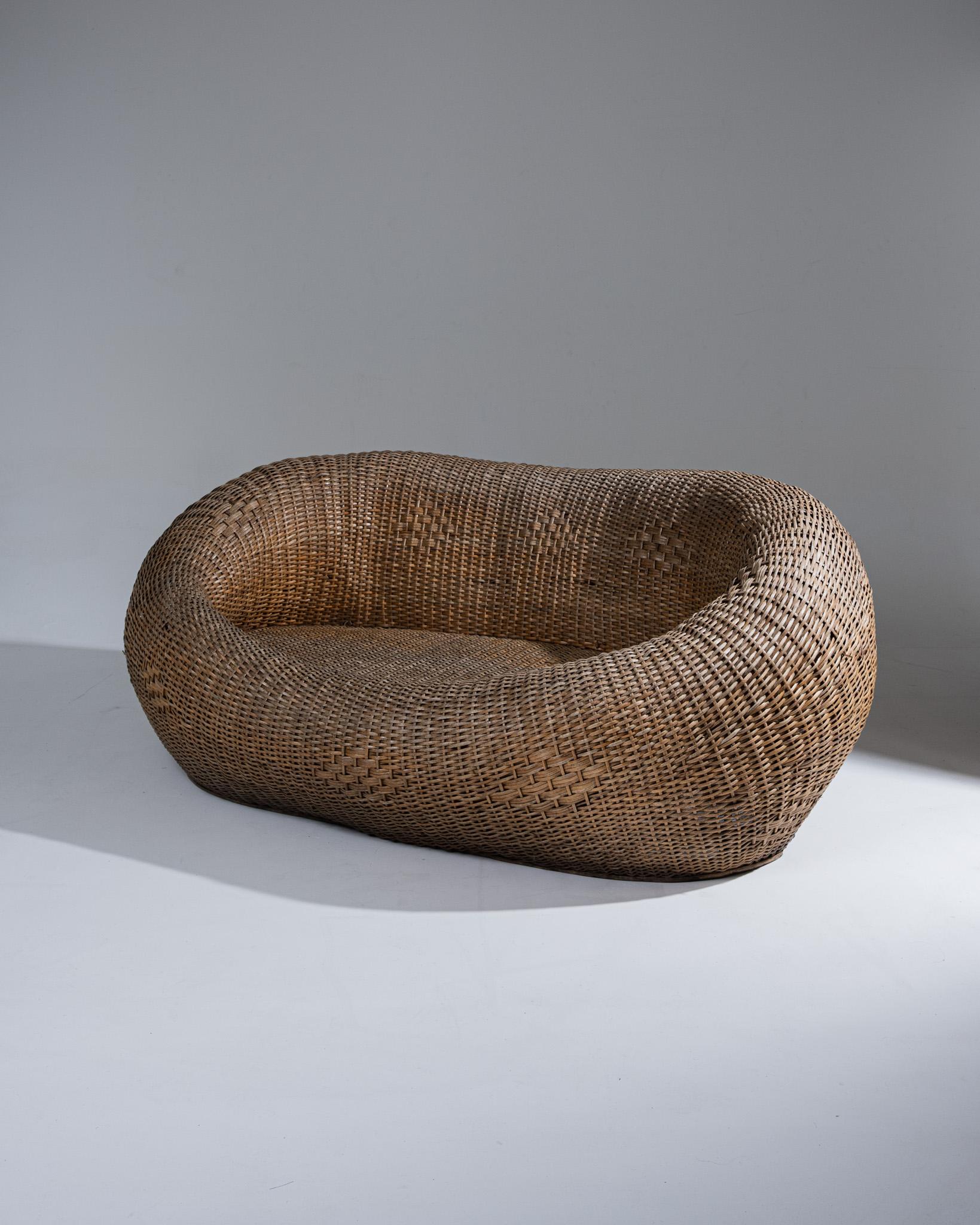 Wicker Outdoor Sofa, 1960s For Sale 3