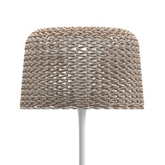 Wicker Outdoor White Floor Lamp