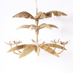 The Lola Wicker Palm Leaf Chandelier from the FS Flores Collection