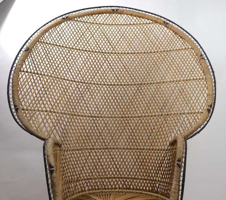 Wicker Peacock Chair at 1stDibs