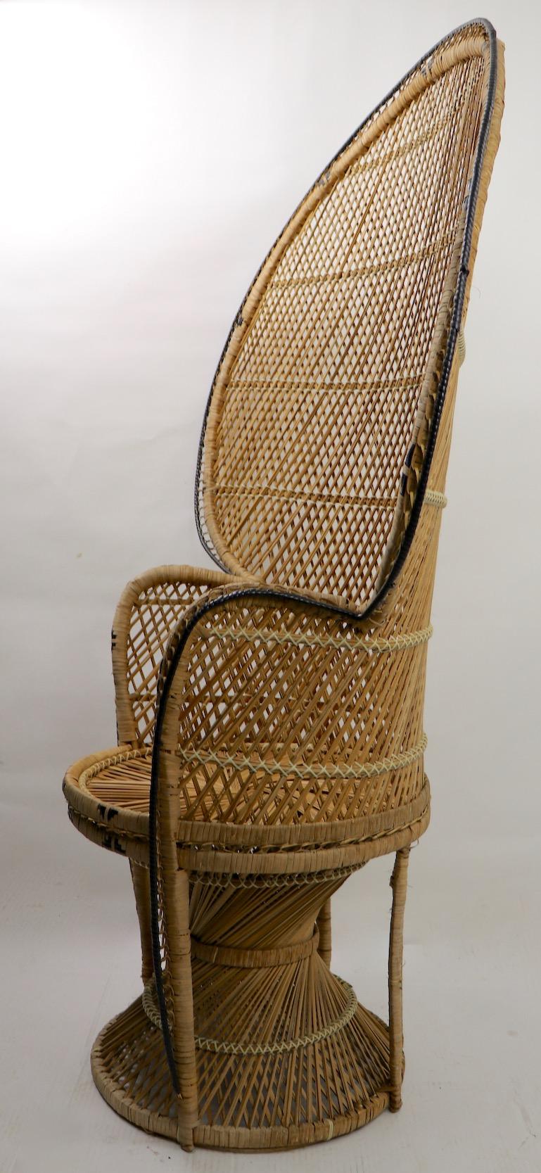 Woven Wicker Peacock Chair