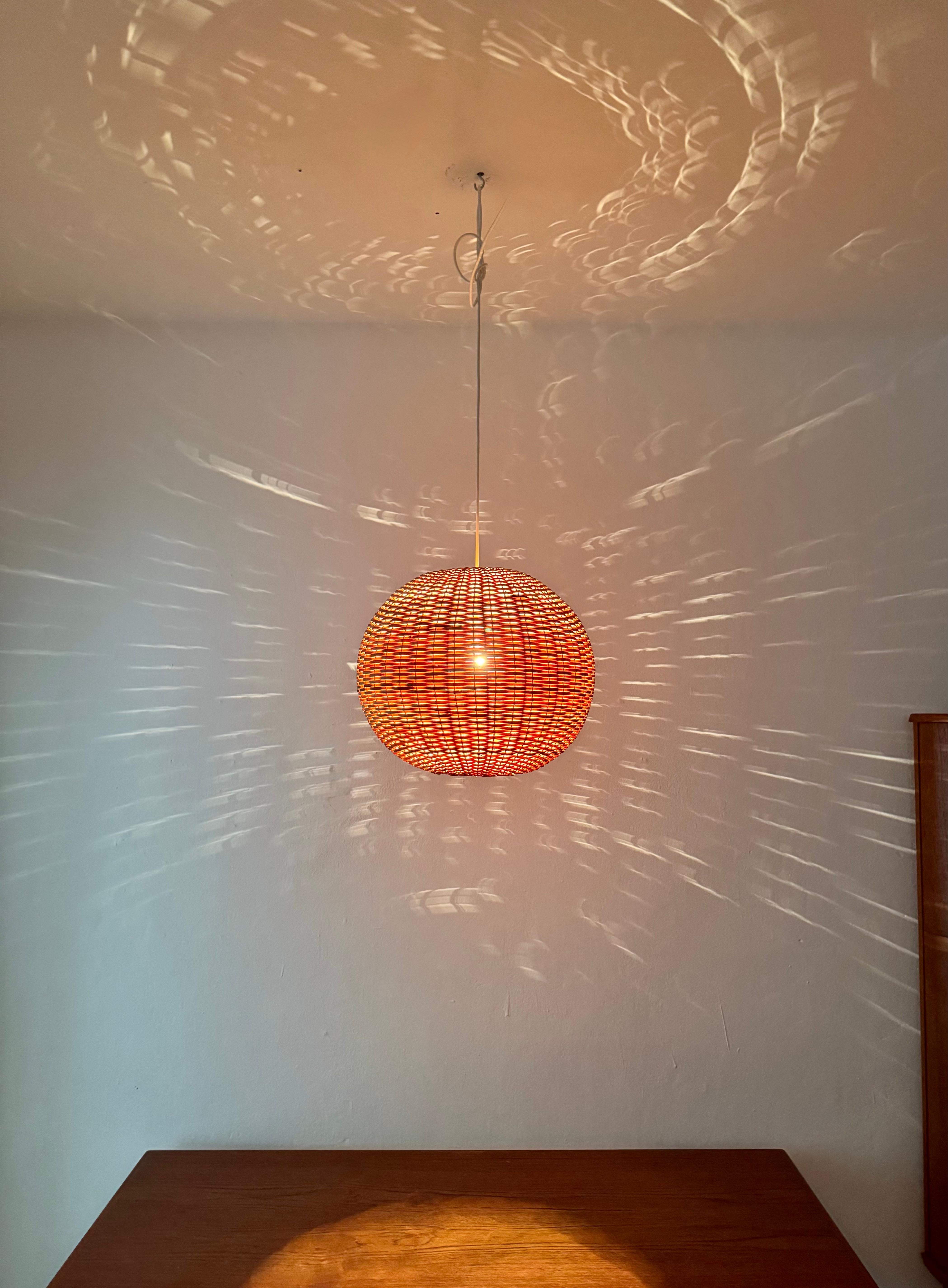 Wicker Pendant Lamp in vendita 3