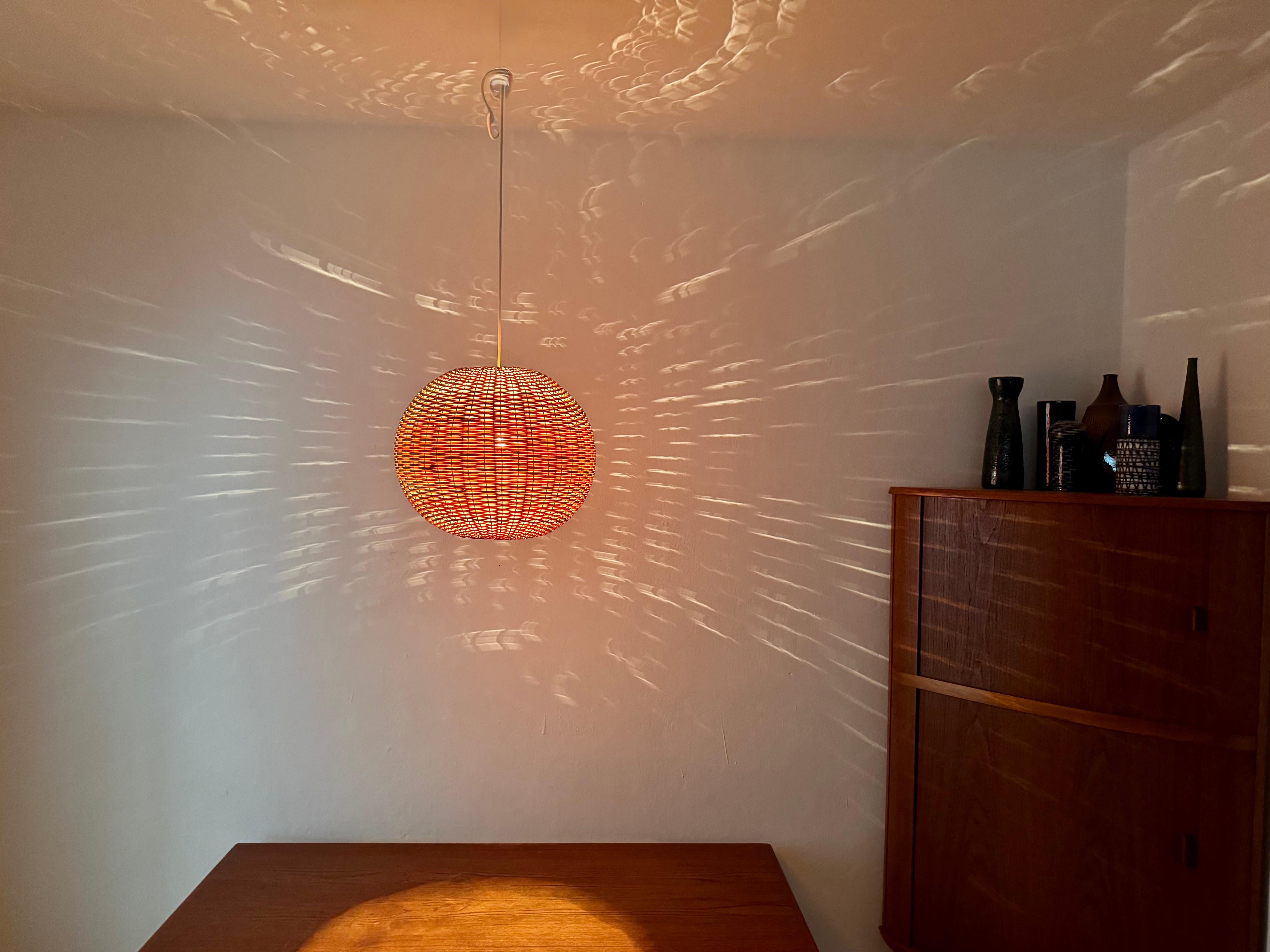 Wicker Pendant Lamp in vendita 4