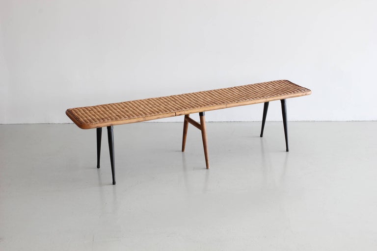 Wicker Picnic Table and Benches at 1stDibs