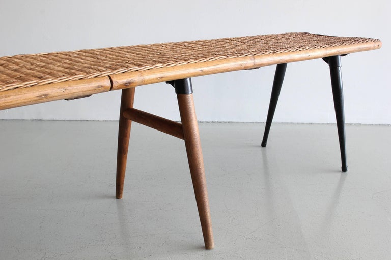 Wicker Picnic Table and Benches at 1stDibs