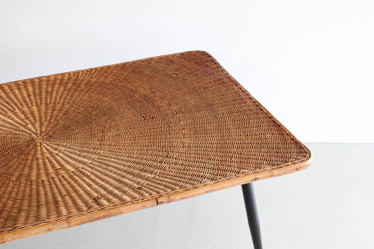 Wicker Picnic Table and Benches at 1stDibs