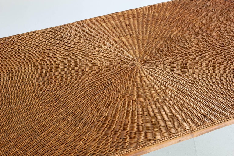 Wicker Picnic Table and Benches at 1stDibs