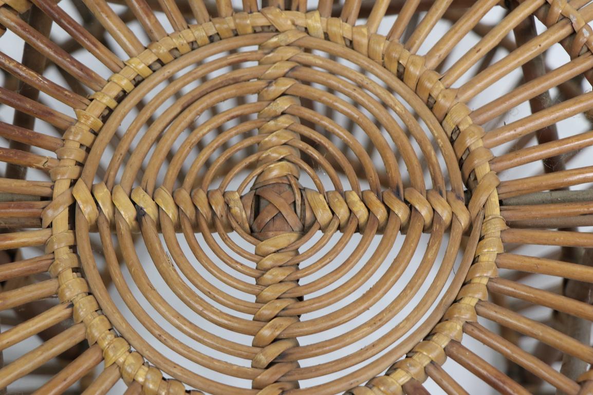 Wicker Pouf Ottoman by Albini 3