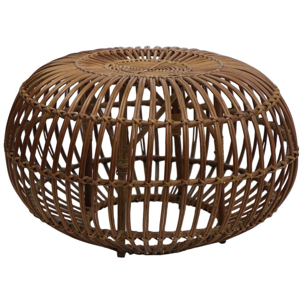 Wicker Pouf Ottoman by Albini