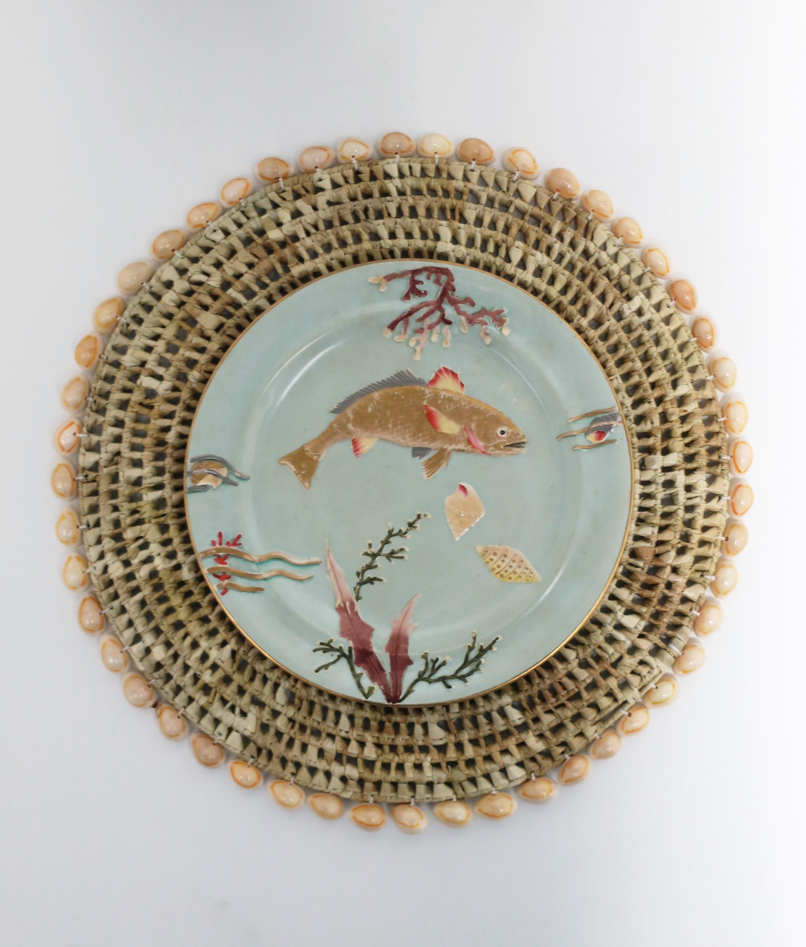 Seashell and Wicker Placemats or Dinner Plate Chargers, Set of 12 11