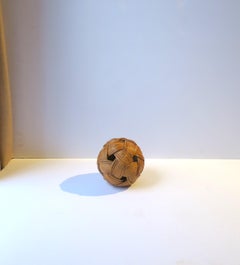 Wicker Rattan Ball Sphere Decorative Object
