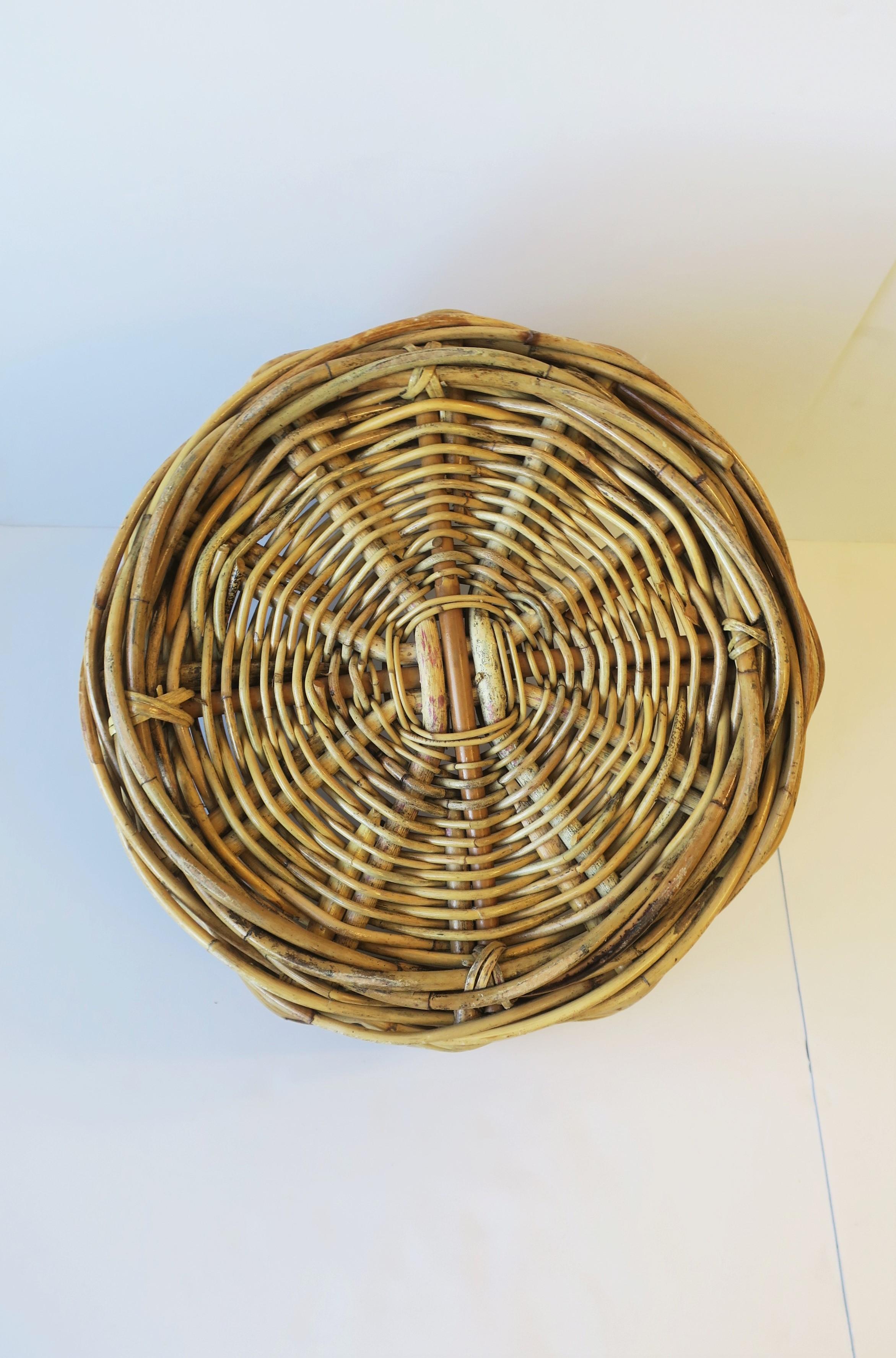 Wicker Rattan Basket with Handles 7