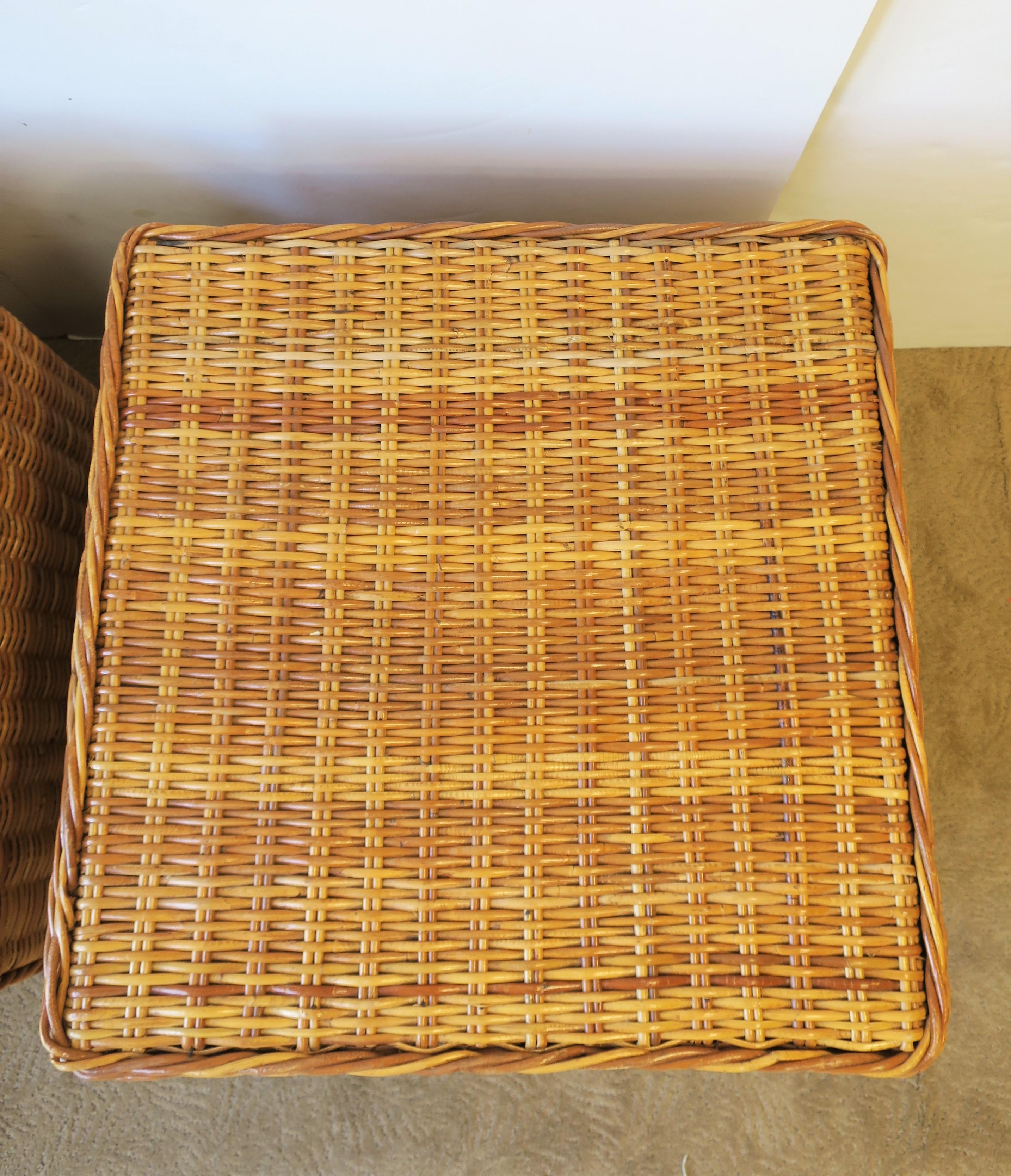 Wicker Rattan End Tables or Nightstand Tables 12