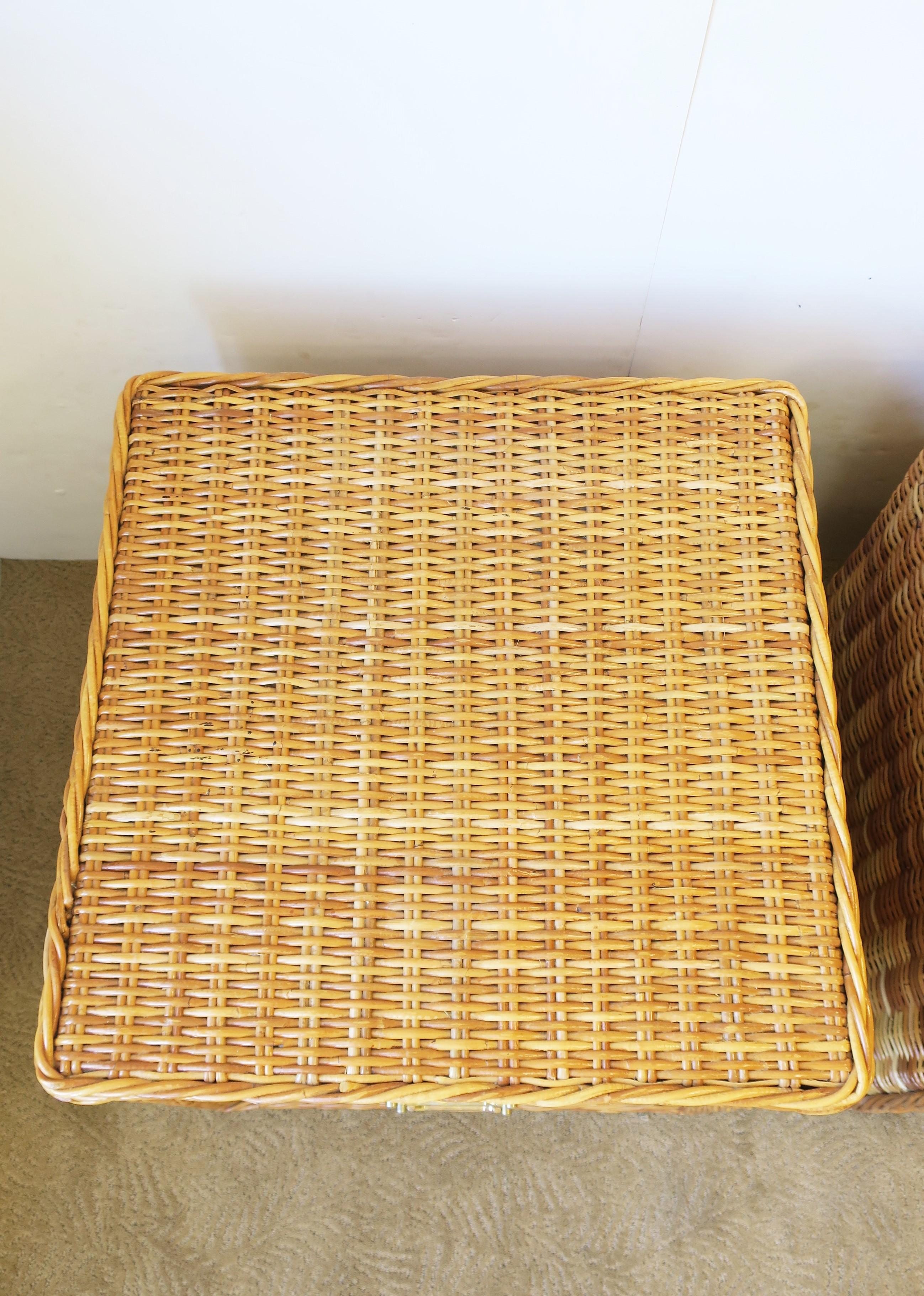 Wicker Rattan End Tables or Nightstand Tables 13