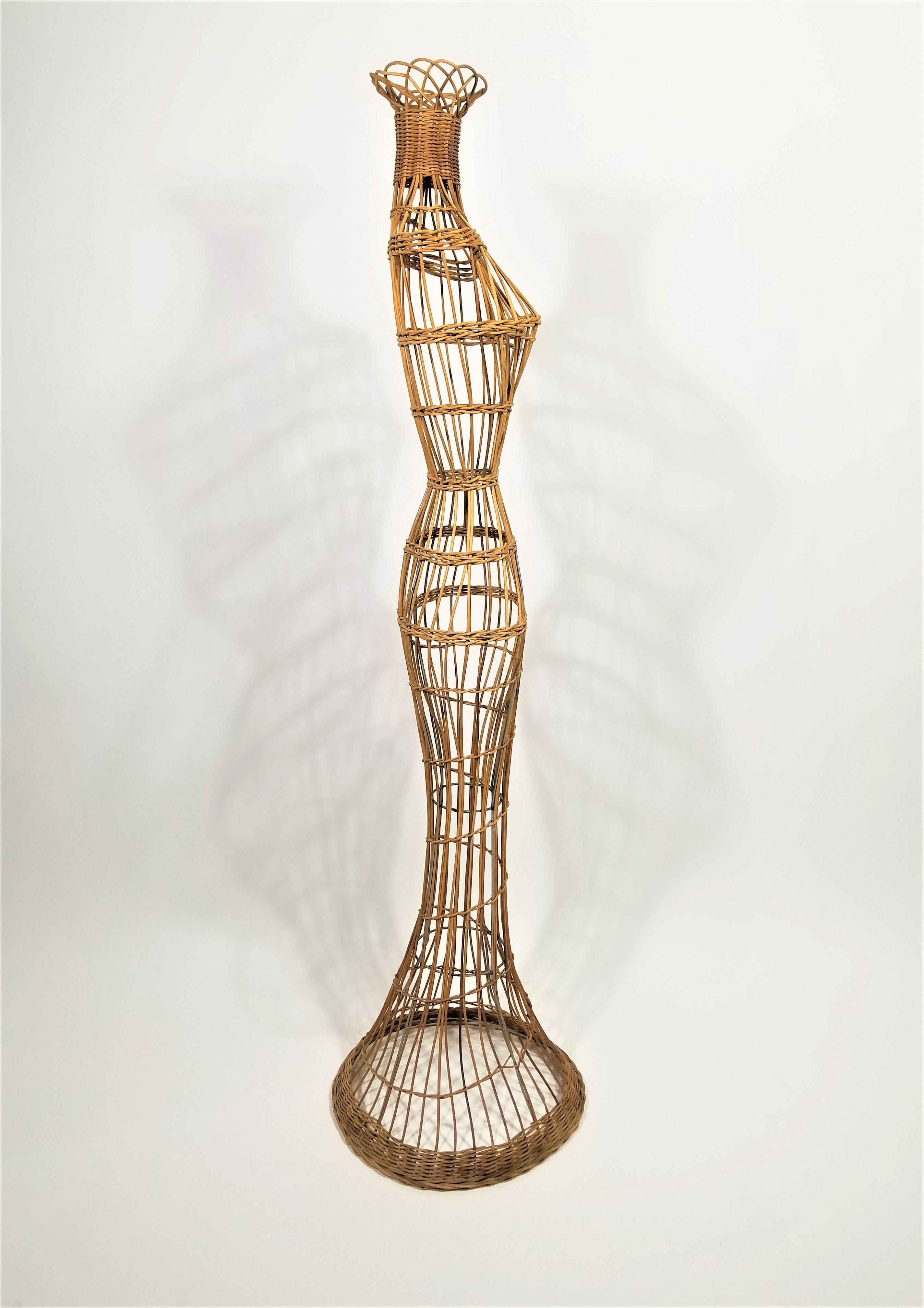 Vintage mid century 1950s 1960s Wicker rattan mannequin or dress form. Decorative or display piece.
Figurative sculptural
Complimentary local delivery in NYC and surrounding areas can be arranged for this item.