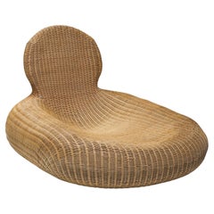 Vintage Ikea Produced Storvik Rattan Cane Wicker Lounge Chair by Carl Öjerstam