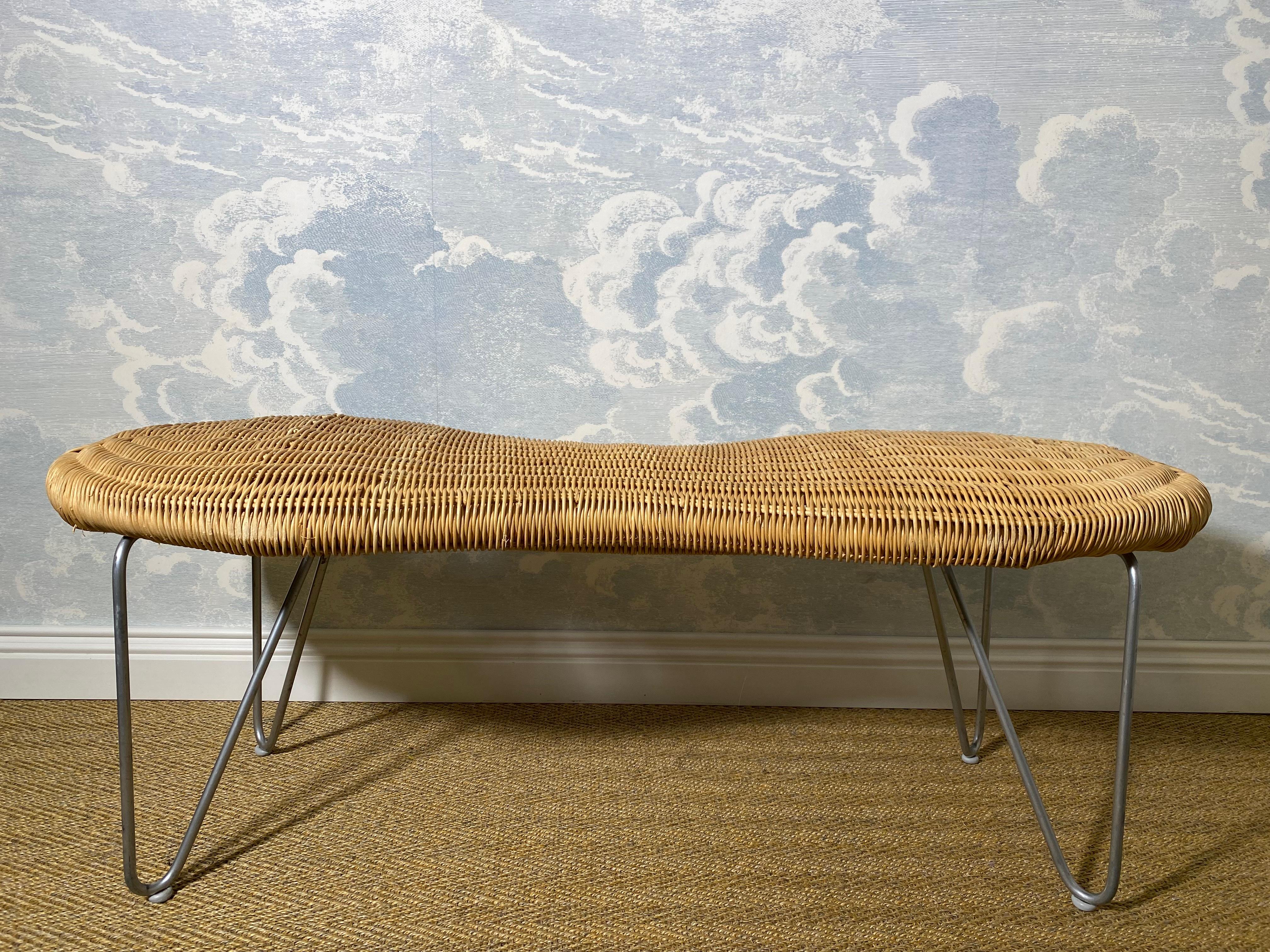 ikea rattan bench
