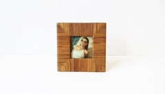 Wicker Rattan Picture Frame, ca. 1970s