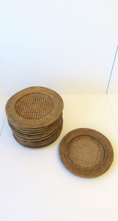 Wicker Rattan Cane Plate Chargers