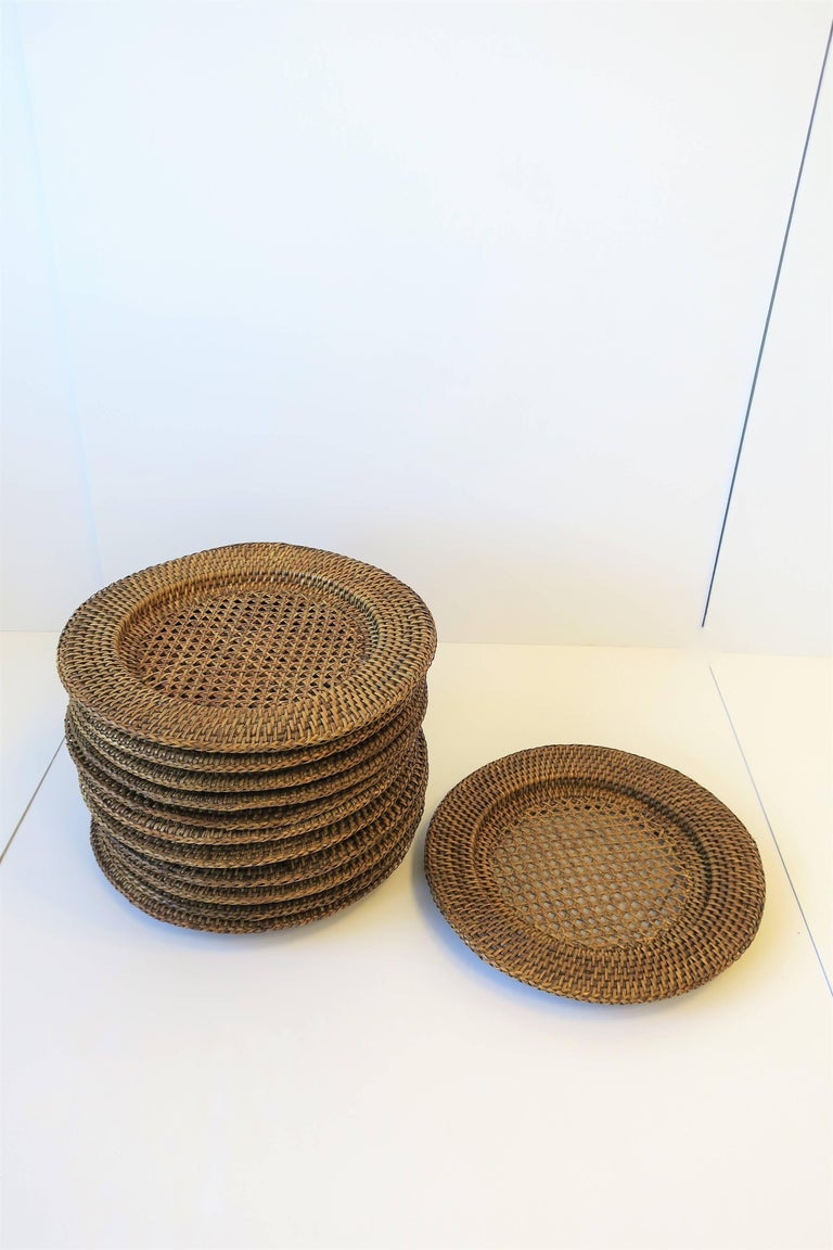 Wicker Rattan Cane Plate Chargers at 1stDibs cane chargers, wicker
