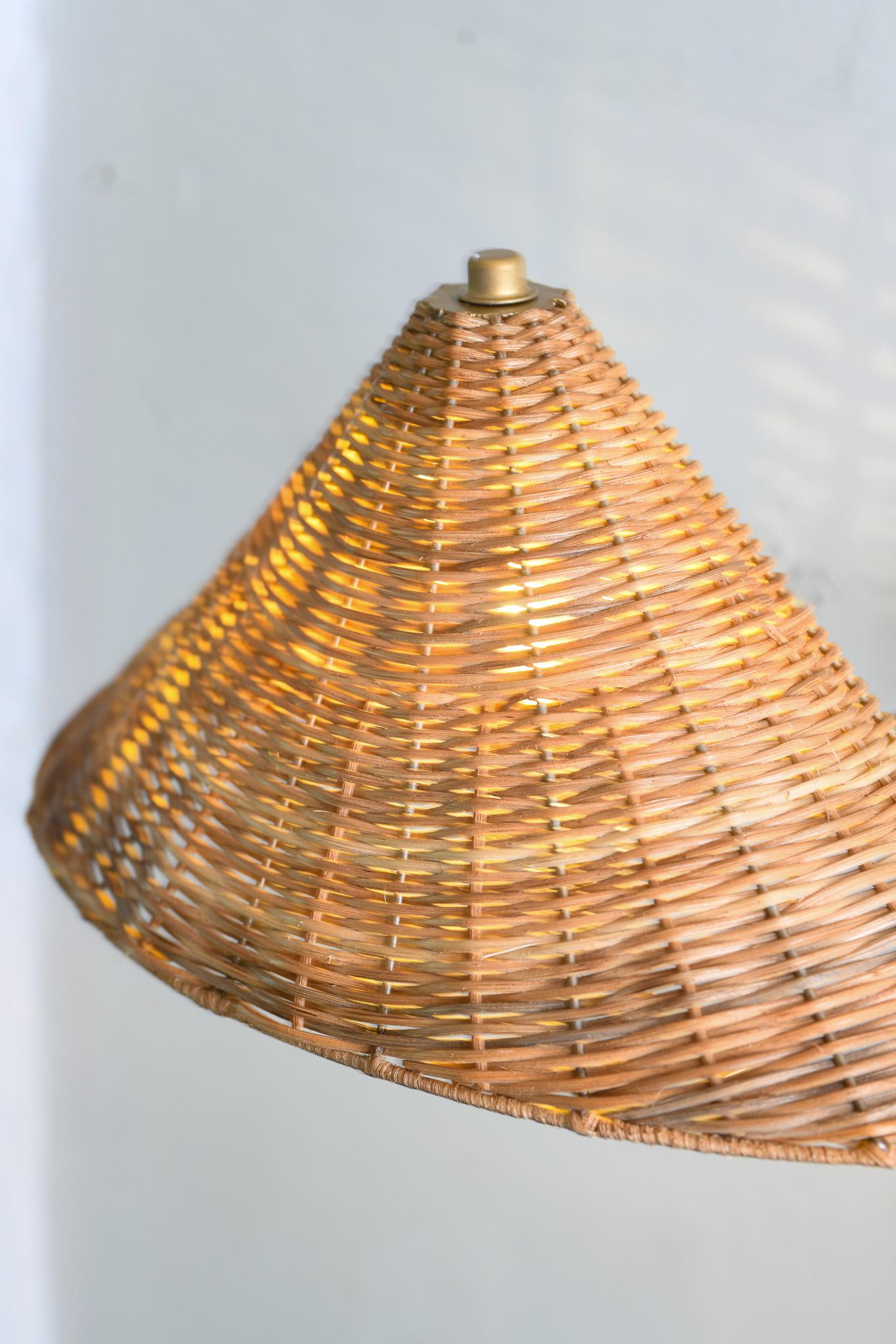 Trasforma il tuo spazio in un'oasi accogliente con l'applique Wicker Rattan Shade. Il paralume in rattan intrecciato a mano crea un ambiente naturale e invitante, mentre la lavorazione artigianale promette una lunga durata negli anni. Aggiungi un