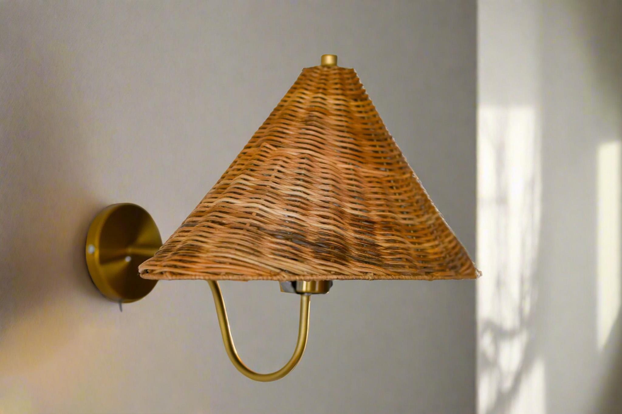 Rattan Applique in vimini e rattan in vendita