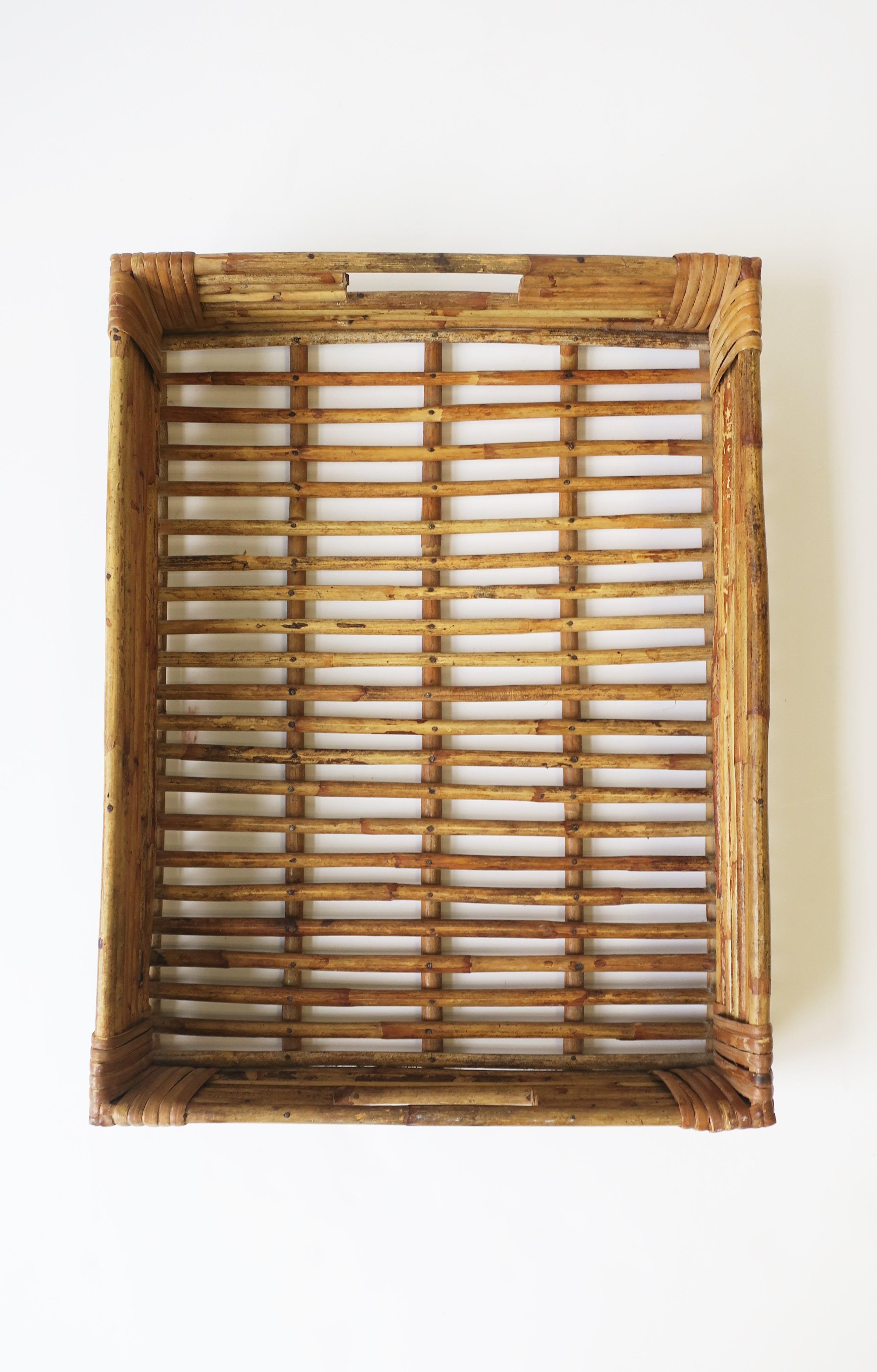 Wicker Reed Tray or Desk Letter Storage Basket Box 13