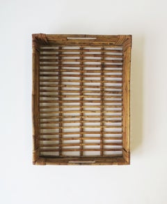 Wicker Reed Tray or Desk Letter Storage Basket Box