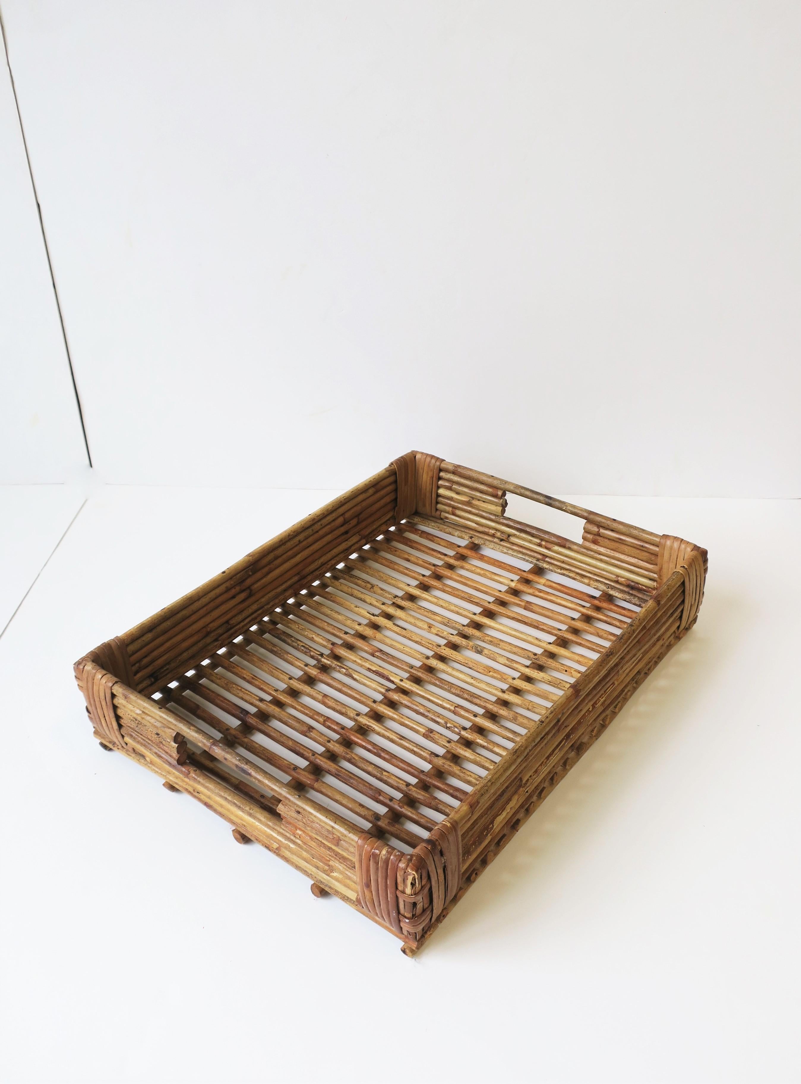 Wicker Reed Tray or Desk Letter Storage Basket Box 1