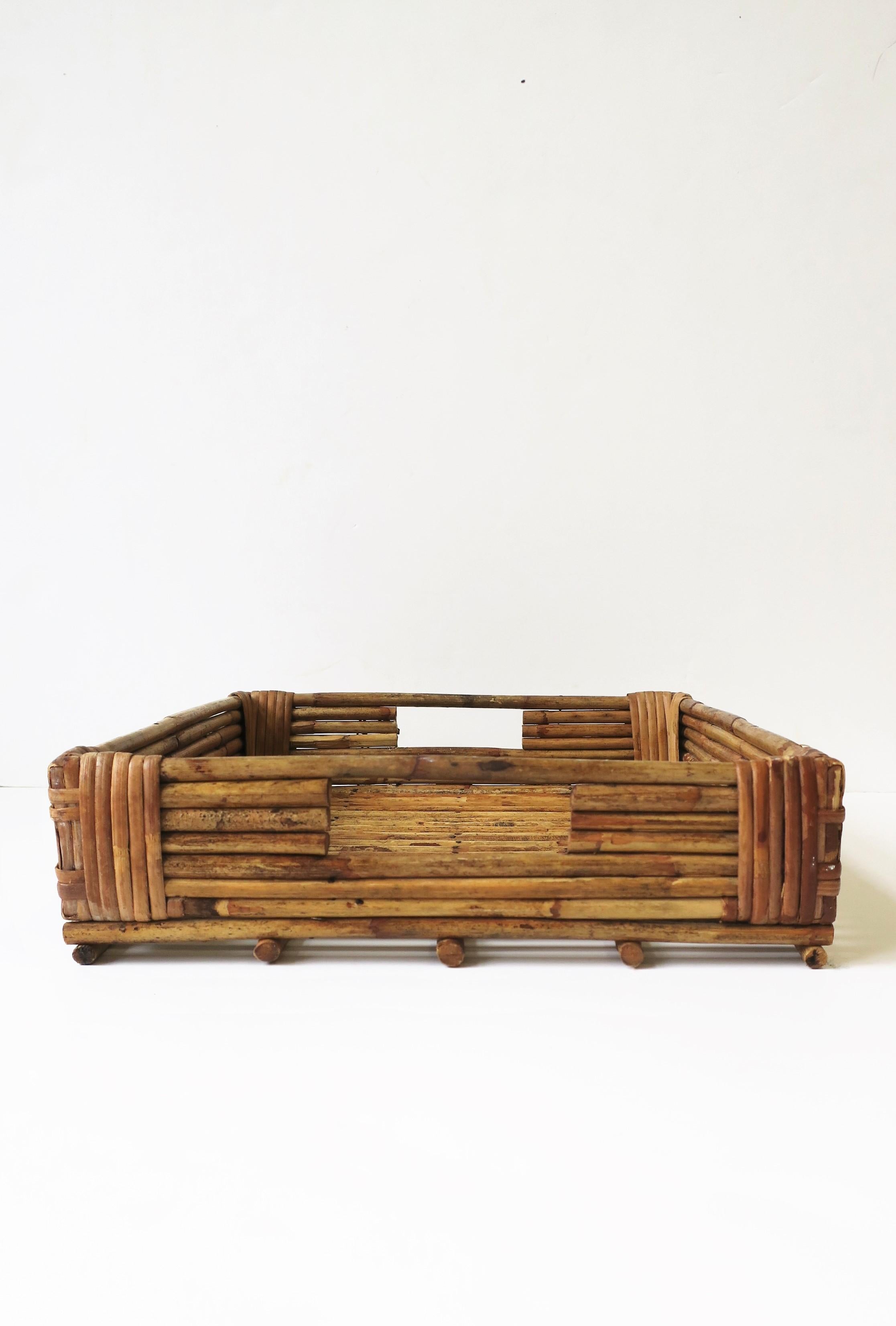 Wicker Reed Tray or Desk Letter Storage Basket Box 5
