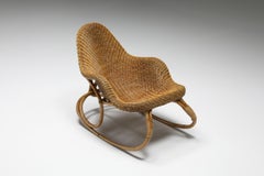 Chaise à bascule Art nouveau, France, Victor Horta, organique, 1905