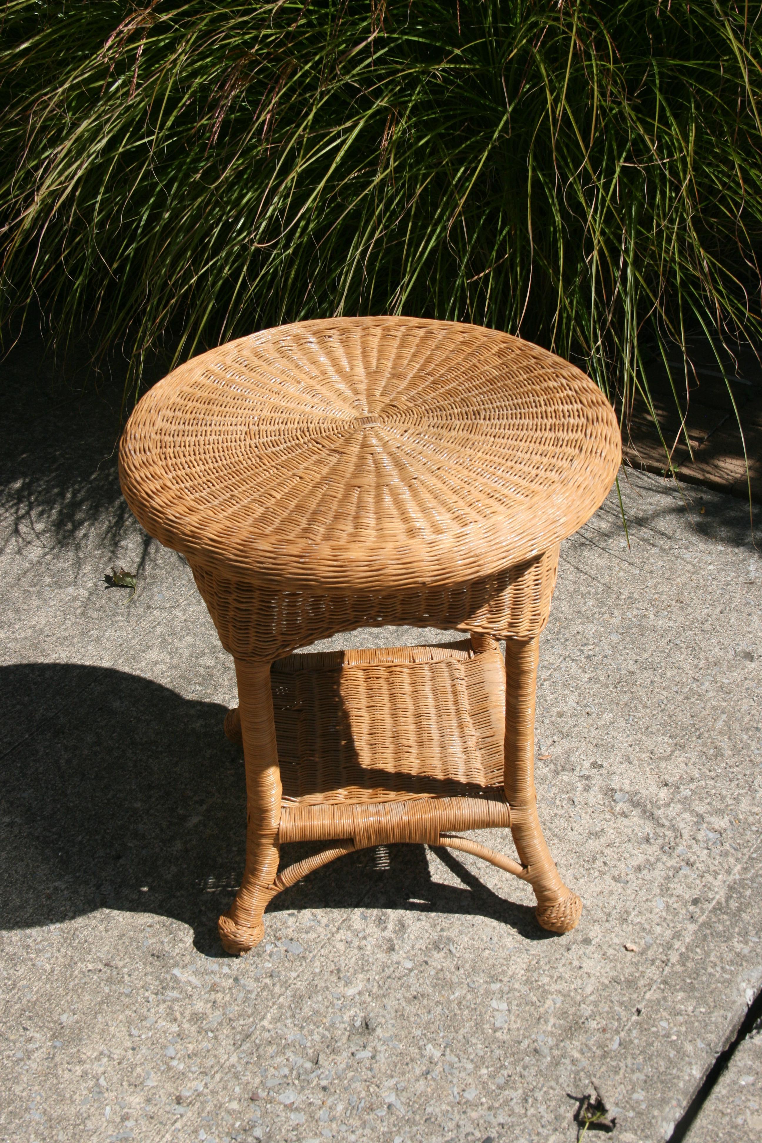 1861 Two tier wicker side/end table 
2 available priced individually