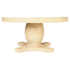 Wicker Round Pedestal Dining Table from the Flores Collection