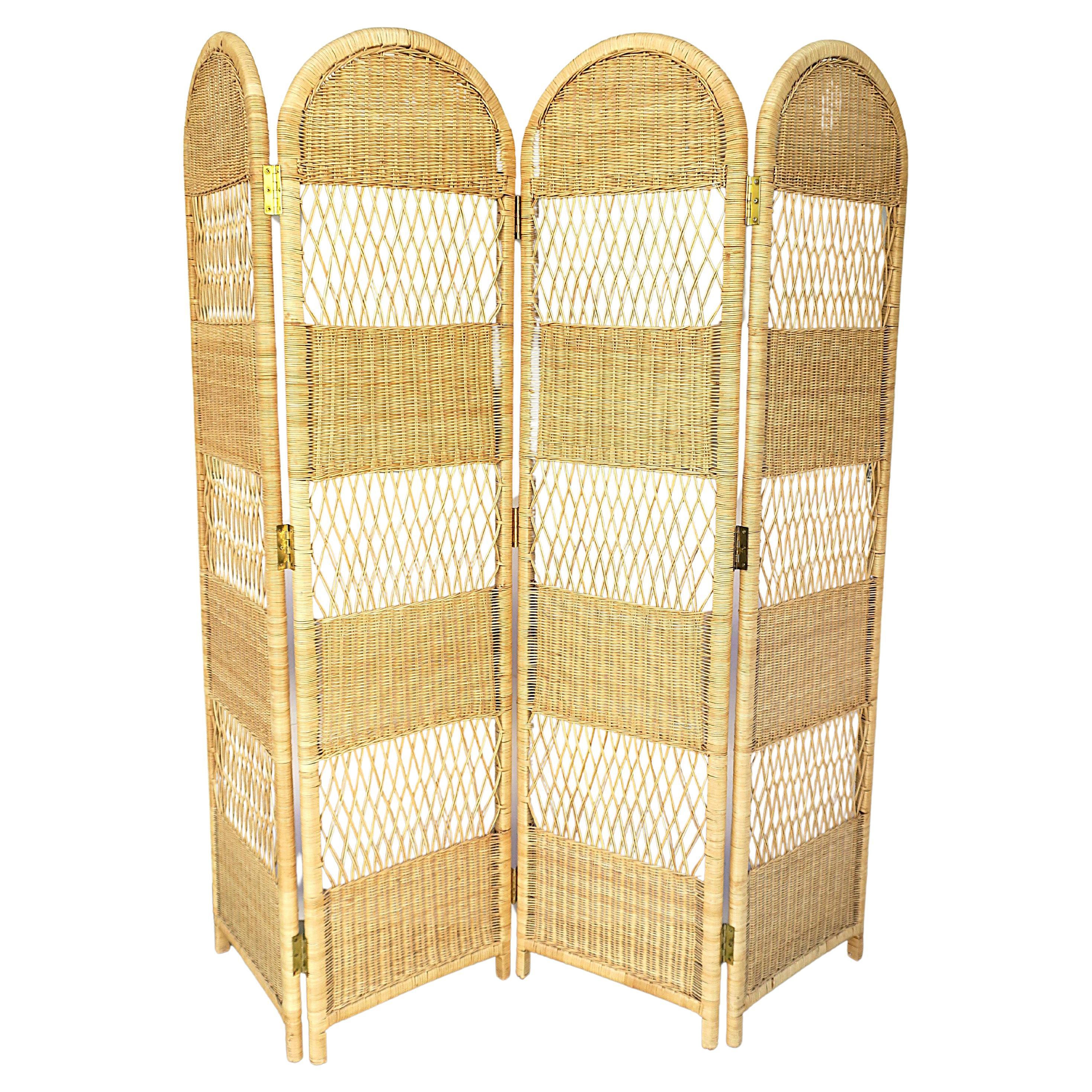 Wicker Screen Room Divider