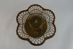 Wicker Semi Flushmount