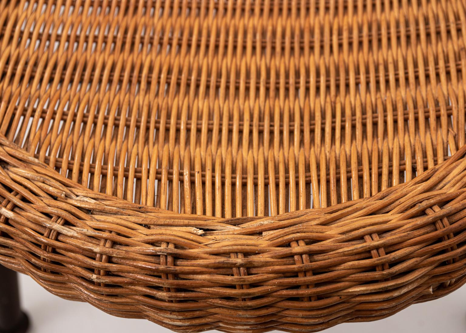 Wicker Shaped Chaise Lounge Chair mit Metallgestell 7