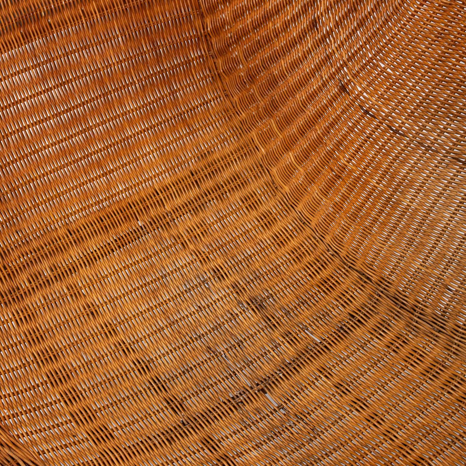Wicker Shaped Chaise Lounge Chair mit Metallgestell 2