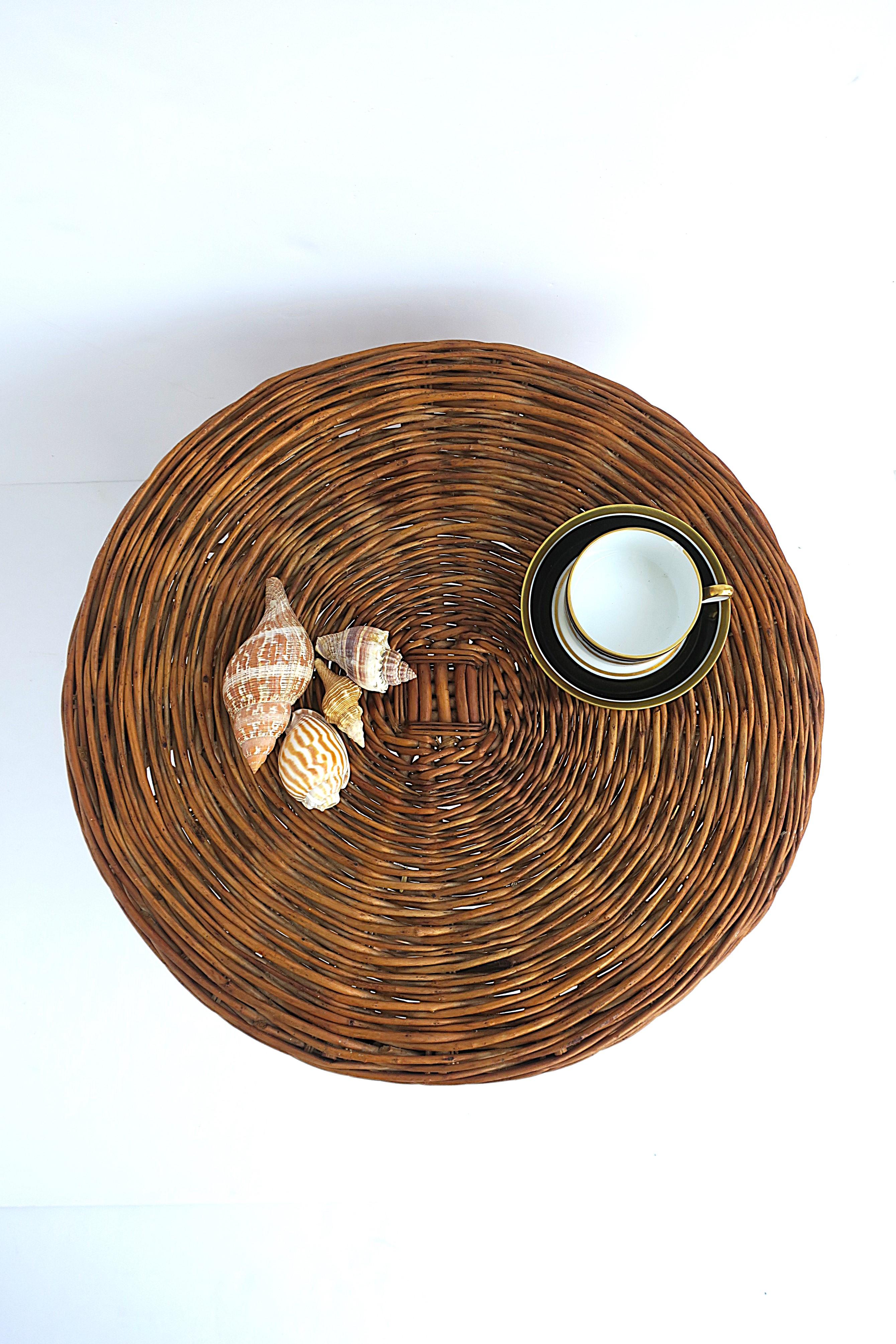 Wicker Side Table For Sale 5