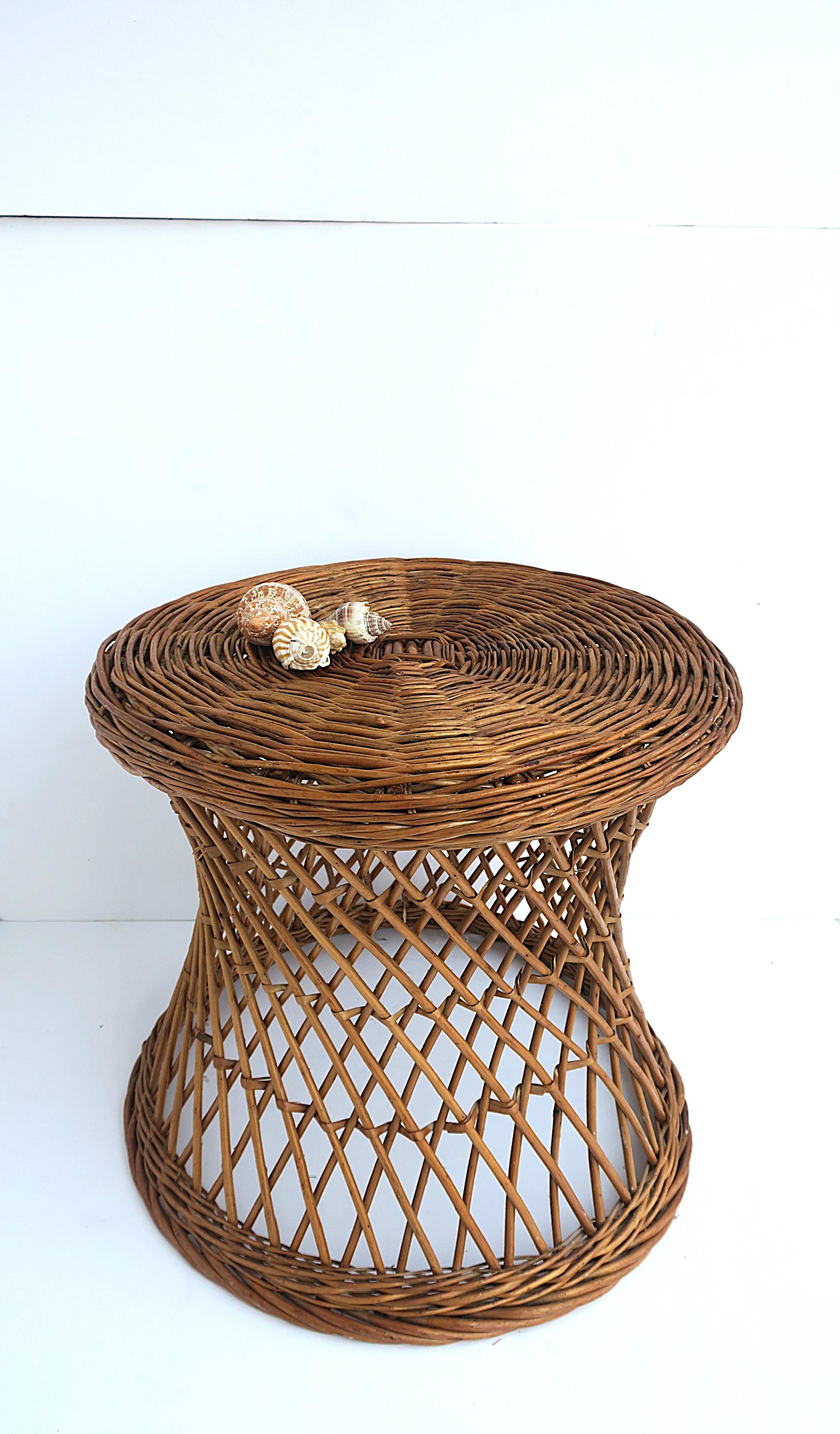Wicker Side Table For Sale 6