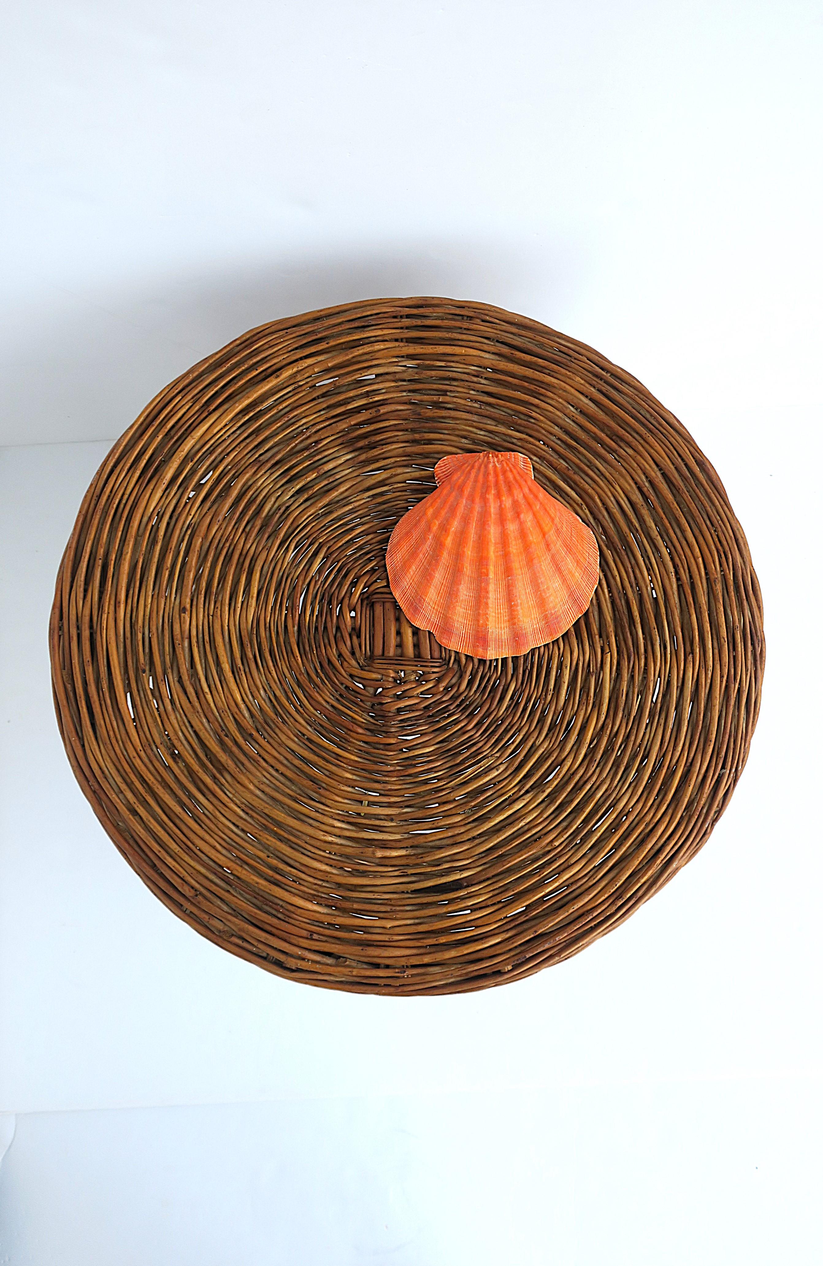 Wicker Side Table For Sale 2