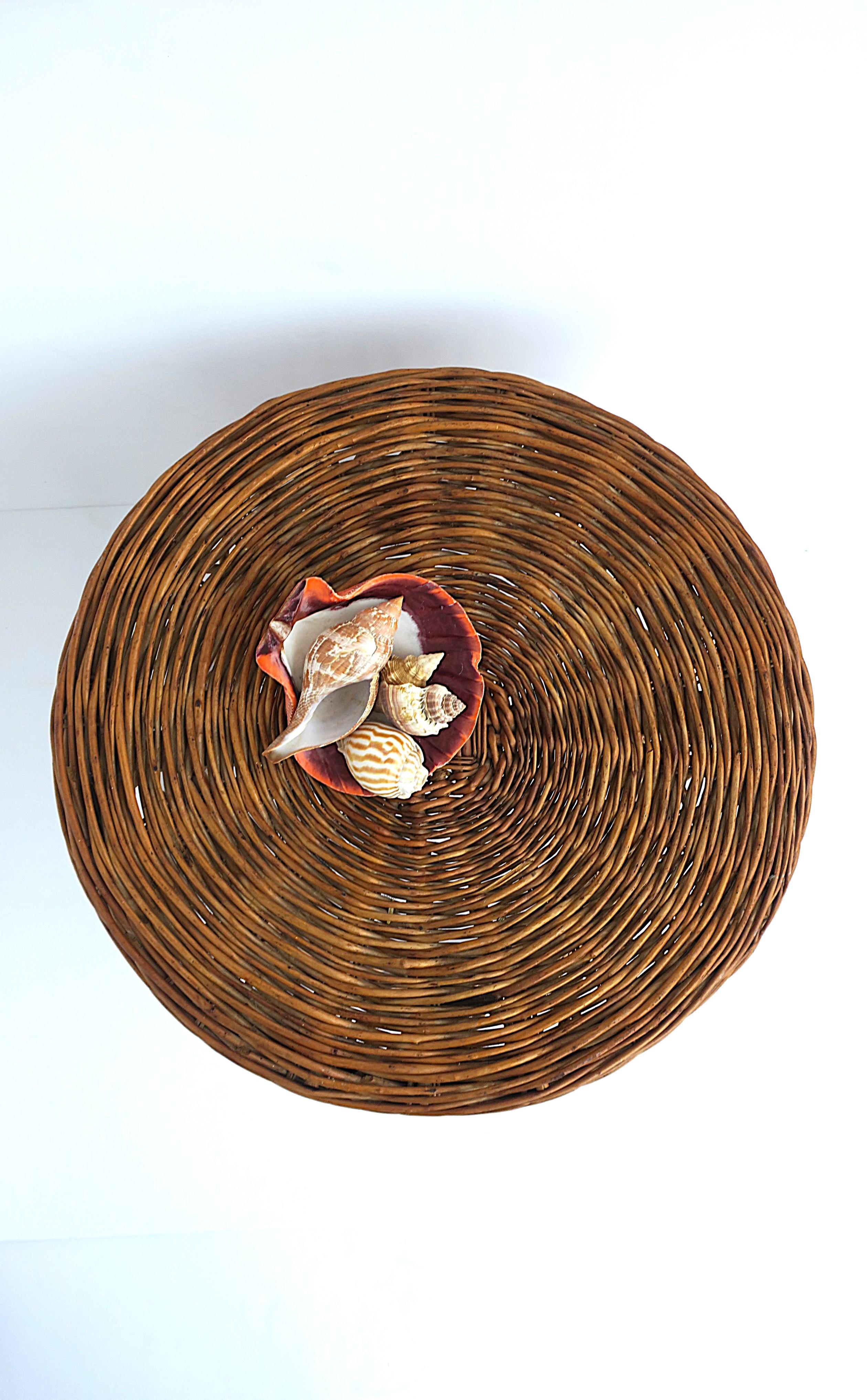 Wicker Side Table For Sale 3