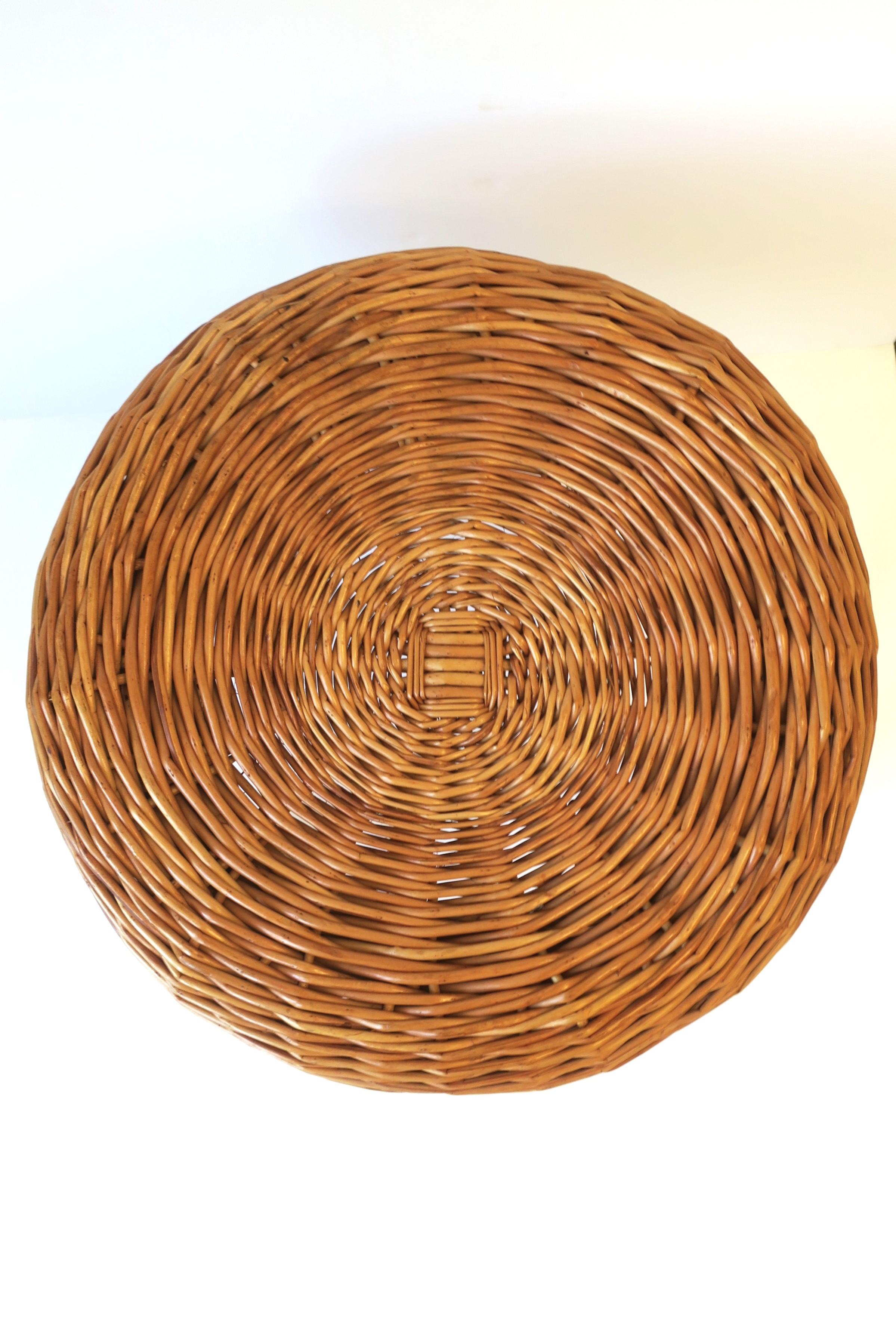 Wicker Midcentury Modern Stool Europe Yugoslavia For Sale 3