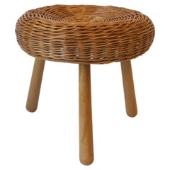 Retro Wicker Stool from Europe Yugoslavia Midcentury Modern 