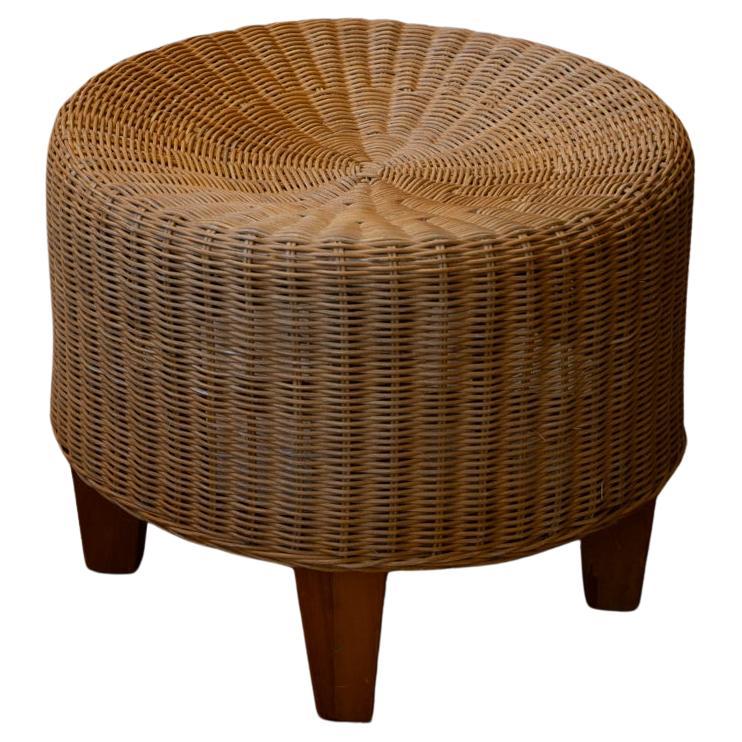 Korbweide-Hocker, Vintage Ikea, 1990er-Jahre