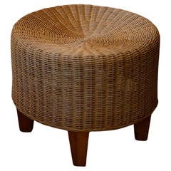 Wicker stool, vintage Ikea, 1990s